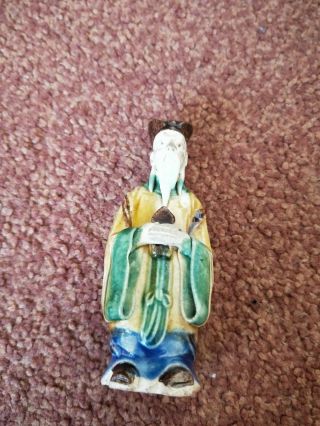 very old small hand made Chinese Shiwan figure 2