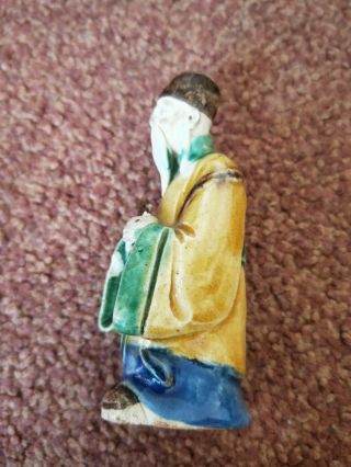 very old small hand made Chinese Shiwan figure 4
