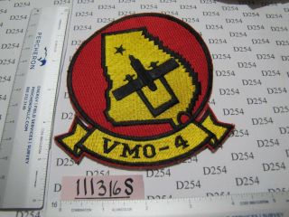 Usmc Marine Corps Patch Vmo - 4 Observation Squadron Bronco Shadows Evil Eyes