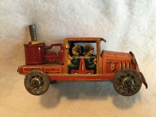 Vintage Tin Penny Toy Fire Truck 1930s Paya Spain Juguetes