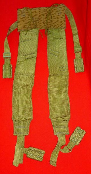 Old East German Ddr Soldier Uniform Web Belt Straps Suspenders Germany