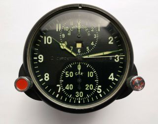 ACHS - 1 (АЧС - 1) Soviet AirForce Cockpit Clock.  Aircraft chronometre 1984 6