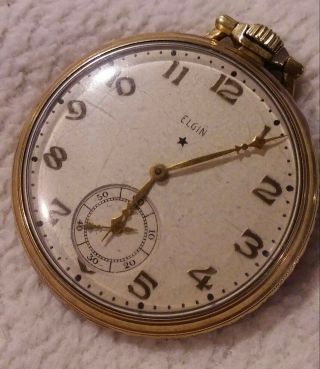 Vintage ELGIN POCKET WATCH 15 jewels 10k gold filled 35969501 2