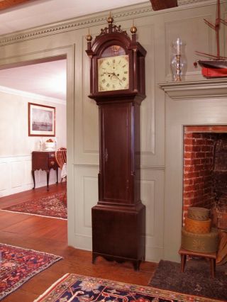 Antique American Tall Case Clock / Grandfather Clock Circa 1800 Augusta Maine