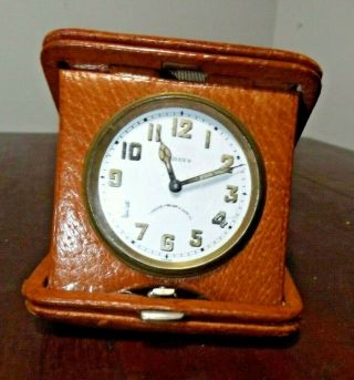 Antique Swiss Concord W.  C.  Co Travel Pocket Watch 15 Jewels Signed