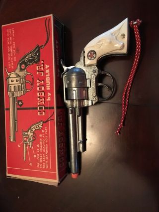 Vintage Hubley Cowboy Jr Cap Gun And Unfired Mib - Boxed 3 Last One