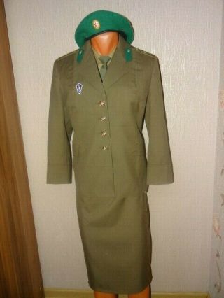 Ussr Soviet Army Women Uniforms Kgb Border Guard First Warrant Officer 198x
