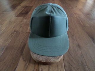 Vintage U.  S Military Army Baseball Cap Hat Size 7 Od Green In Color