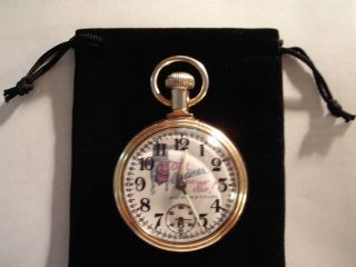 Vintage 16s Westclox Indian Motorcycle Dial & Case Runs Well.