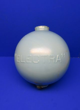 “electra” Brand Antique Lightning Rod Globe Glass Ball Robins Egg Blue