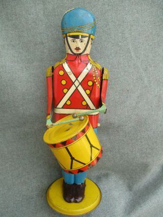Vintage Wolverine Wind - Up Tin Toy Soldier Drum Major -,  But Not