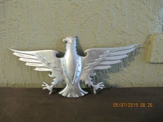 Vtg Rare Trademarked Steel German Eagle Plaque Emblem 18x8