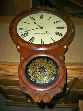 Antique Seth Thomas Office No.  1 Wall Clock Finish 100