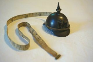 Ww1 Spiked German Helmet Tape Measure Metric & Inches