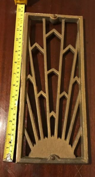 Vintage Ornate Cast Iron? Metal Vent Register Cover Heat Grate 12 " X 5 "