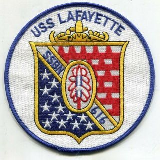 Us Navy Uss Lafayette Ssbn 616 - Crest - Submarine - Patch - 4 Inches