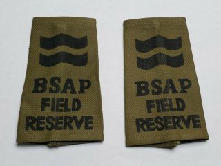 Rhodesia Bsap British South Africa Police Field Reserve Rank Slide Epaulettes