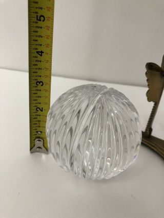 GREAT CITY TRADERS of San Francisco Vintage Crystal Grooved Ball and Brass Stand 8