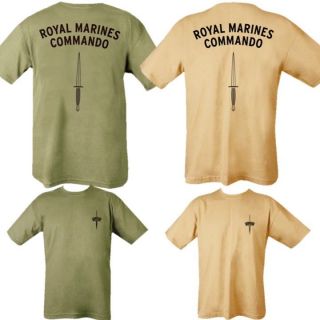 Royal Marines Commando T - Shirt Mens S - 2xl Double Side Print Army British Navy