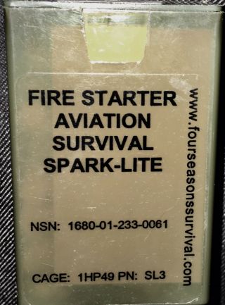 Spark - Lite Aviation/military Survival Fire Starter Kit,  Olive Drab Od