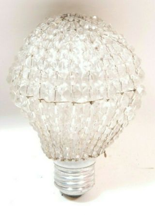 Vintage Antique Beaded Czech Crystal Light Bulb Cover