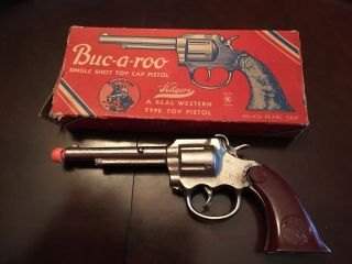 Vintage Kilgore Cast Iron Buckaroo Cap Gun And Unfired Mib - Boxed