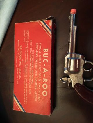 Vintage Kilgore Cast Iron Buckaroo Cap Gun And Unfired MIB - Boxed 4