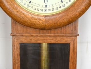 Antique Seth Thomas Santa Fe Railway MONTGOMERY DIAL Regulator Wall Clock 7