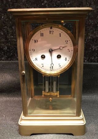 Antique Ch Hour French Crystal Regulator Clock