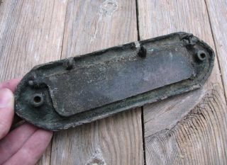 Antique Ornate Small Reclaimed Brass Letter Box Plate / Door Mail Slot / Mailbox 4