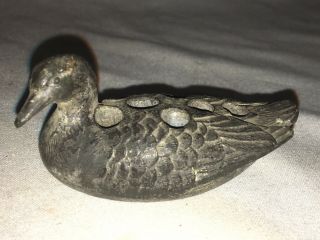 Vintage Heavy Metal Pewter Lead Duck Swan Goose Flower Frog Bird