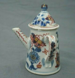 18th Century Chinese Imari Qianlong Period Porcelain Miniature Tea Pot 5 Inches