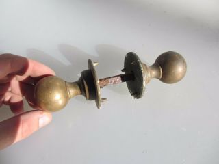 Antique Bronze Door Knobs Handles Plates Vintage Old Edwardian Reclaim 4