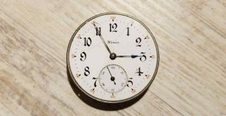Antique Pocket Watch Movement - Illinois 12s,  17 Jewels,  Runs