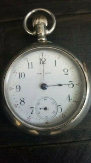 Vintage American Waltham Watch Co.  Open Face Pocket Watch 17 Jewels Adjusted