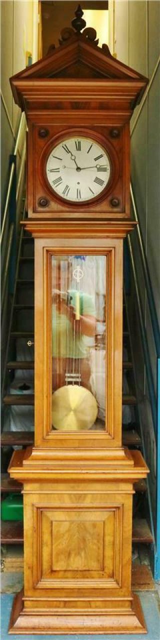 Rare Huge Antique Lenzkirch Walnut 8day Floor Standing Precision Regulator Clock