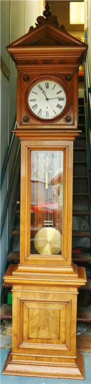 Rare Huge Antique Lenzkirch Walnut 8Day Floor Standing Precision Regulator Clock 3