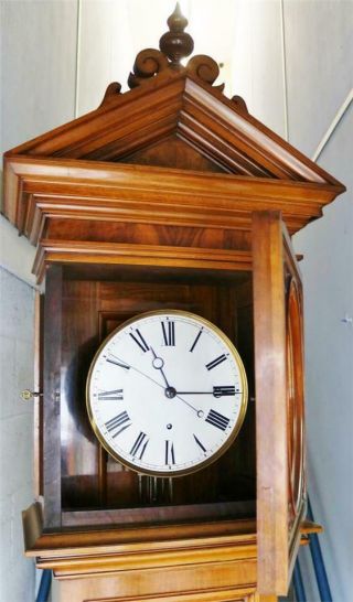 Rare Huge Antique Lenzkirch Walnut 8Day Floor Standing Precision Regulator Clock 9