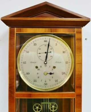 Vintage Kieninger 2 Weight Striking Precision Regulator Dachluhr Wall Clock 8