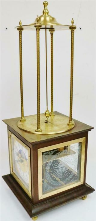 Rare Vintage English Thwaites & Reed Single Fusee Mystery Automation Table Clock 12
