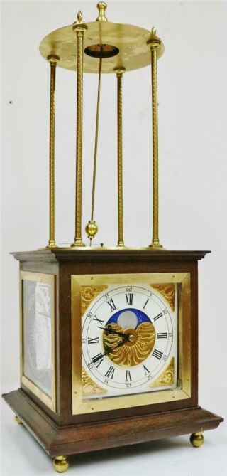 Rare Vintage English Thwaites & Reed Single Fusee Mystery Automation Table Clock 4