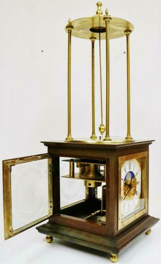 Rare Vintage English Thwaites & Reed Single Fusee Mystery Automation Table Clock 7