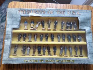 VINTAGE 35 PRESIDENTS OF THE USA HAND PAINTED MARX & CO.  HARD PLASTIC FIGURES 4