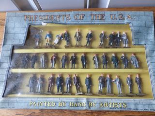 VINTAGE 35 PRESIDENTS OF THE USA HAND PAINTED MARX & CO.  HARD PLASTIC FIGURES 5