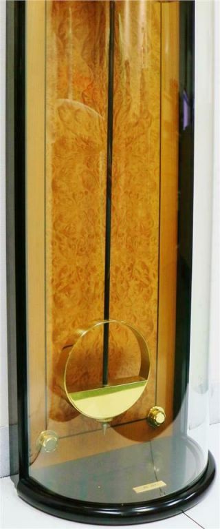 Vintage Walnut,  Ebonised & Glass Kieninger 3 Weight Regulator Musical Wall Clock 4