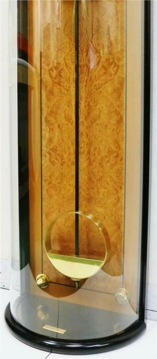 Vintage Walnut,  Ebonised & Glass Kieninger 3 Weight Regulator Musical Wall Clock 8