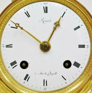 Rare Antique 18thc French Empire Period Bronze Ormolu Portico Table Mantle Clock 9