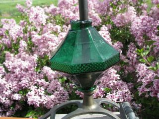 Bright Green Diddie Blitzen Fenton Glass Lightning Rod Ball