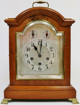 Antique German Junghans 8 Day 1/4 Chime Musical Westminster Chime Bracket Clock
