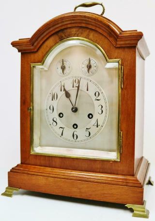 Antique German Junghans 8 Day 1/4 Chime Musical Westminster Chime Bracket Clock 5